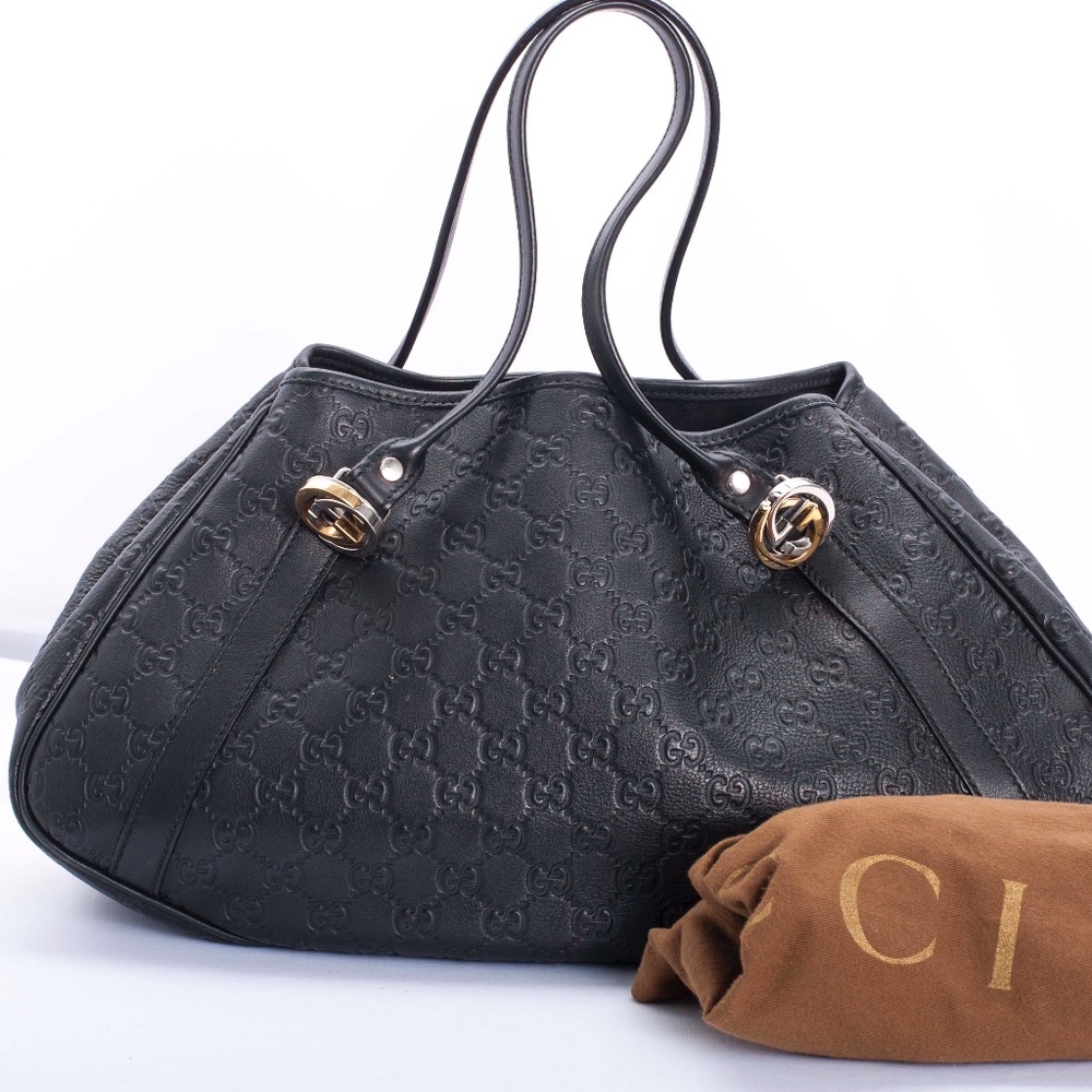 Authentic Gucci Twins Medium GG Guccissima Hobo